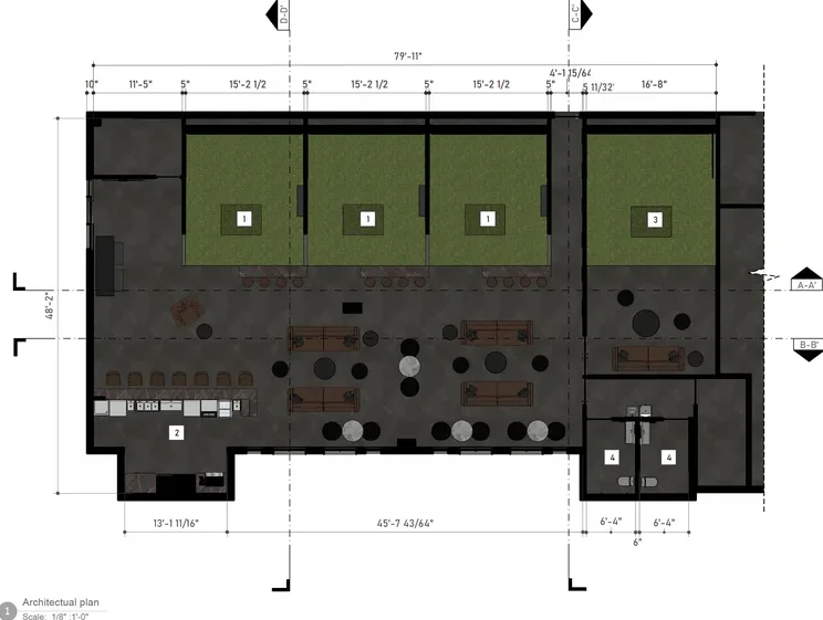 The Golf Vault, Golf Simulator Interior, Davie, Florida: photo 1 by DALOP Design