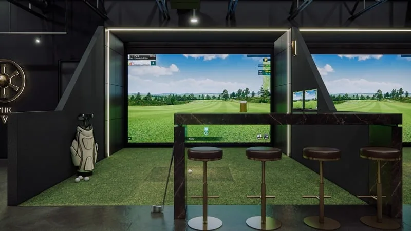 The Golf Vault, Golf Simulator Interior, Davie, Florida: photo 4 by DALOP Design