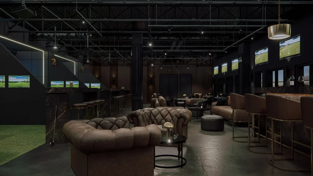 The Golf Vault, Golf Simulator Interior, Davie, Florida: photo 7 by DALOP Design