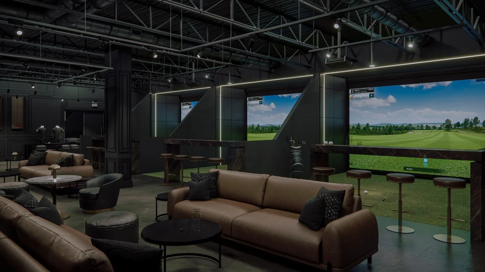 The Golf Vault, Golf Simulator Interior, Davie, Florida: photo 8 by DALOP Design