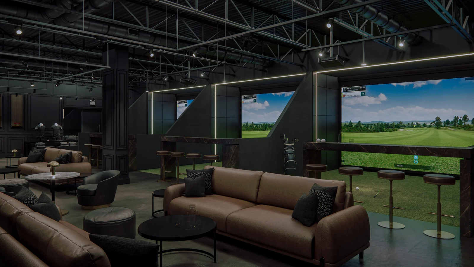 The Golf Vault, Golf Simulator Interior, Davie, Florida: photo 8 by DALOP Design