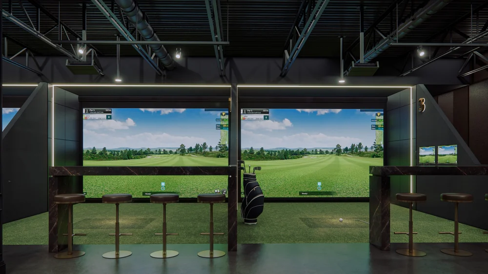 The Golf Vault, Golf Simulator Interior, Davie, Florida: photo 11 by DALOP Design