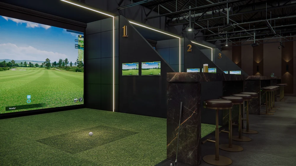 The Golf Vault, Golf Simulator Interior, Davie, Florida: photo 12 by DALOP Design