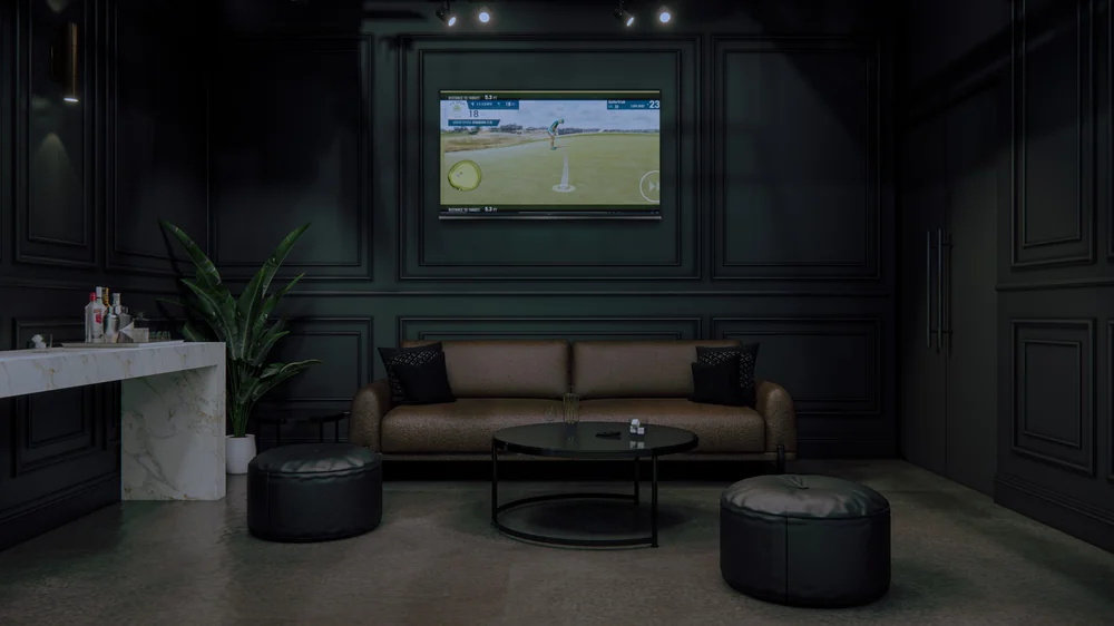 The Golf Vault, Golf Simulator Interior, Davie, Florida: photo 15 by DALOP Design