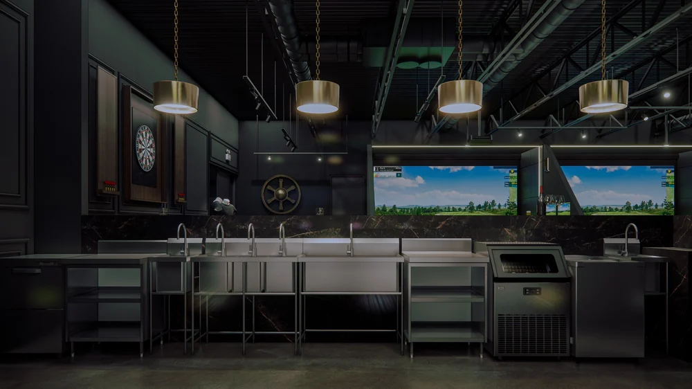 The Golf Vault, Golf Simulator Interior, Davie, Florida: photo 17 by DALOP Design